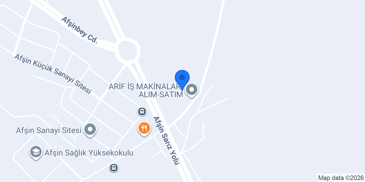 ARİF İŞ MAKİNALARI ALIM-SATIM konumu