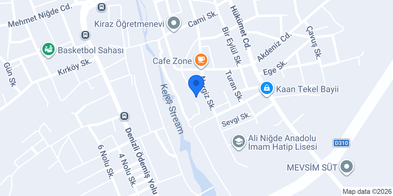 Kiraz belediyesi şantiyesi konumu