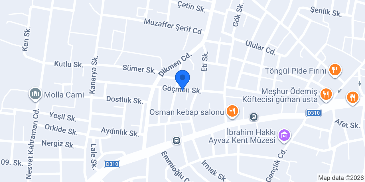 Özençler Market konumu