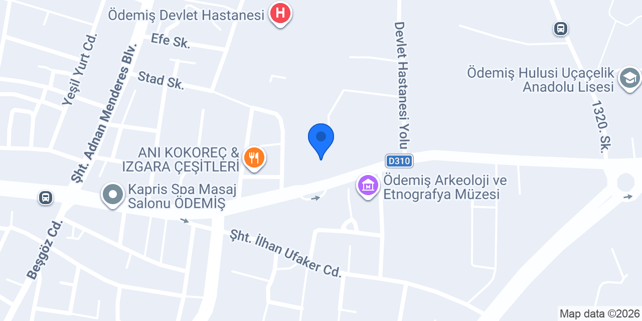 Ödemiş Belediyesi konumu