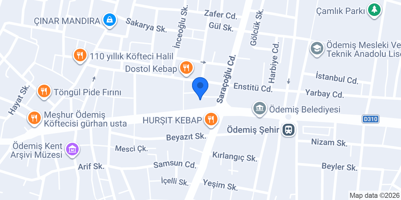 Ödemiş İlçe Emniyet Müdürlüğü konumu