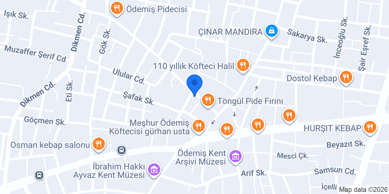 Ödemiş Taksi Durağı konumu