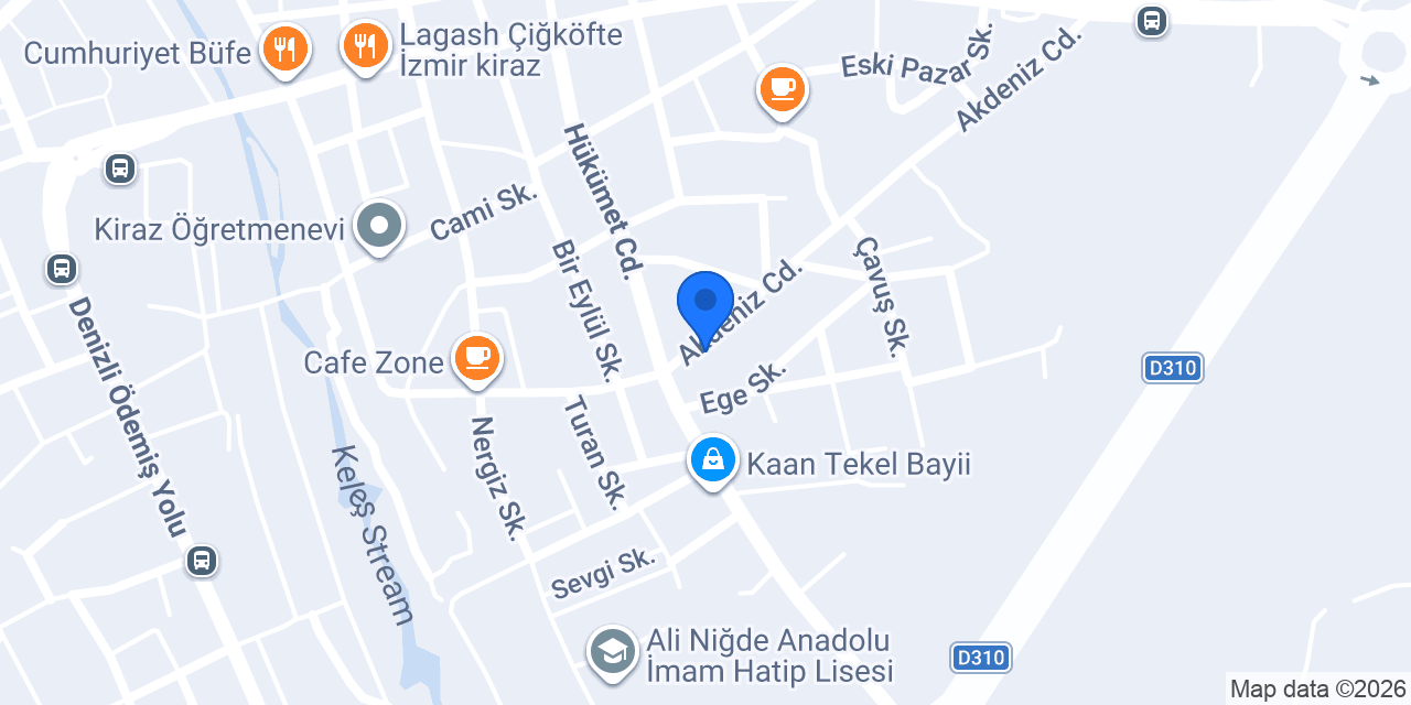 ÖZMEN Ticaret ve Spot konumu