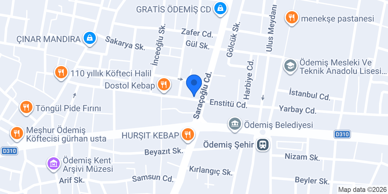 İşler Kitabevleri Ödemiş konumu