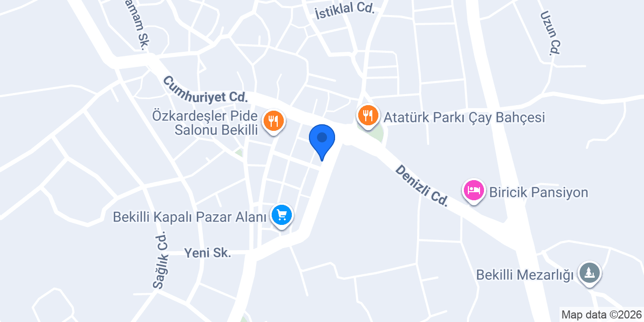 Ziraat Bankası Bekilli/Denizli Şubesi konumu