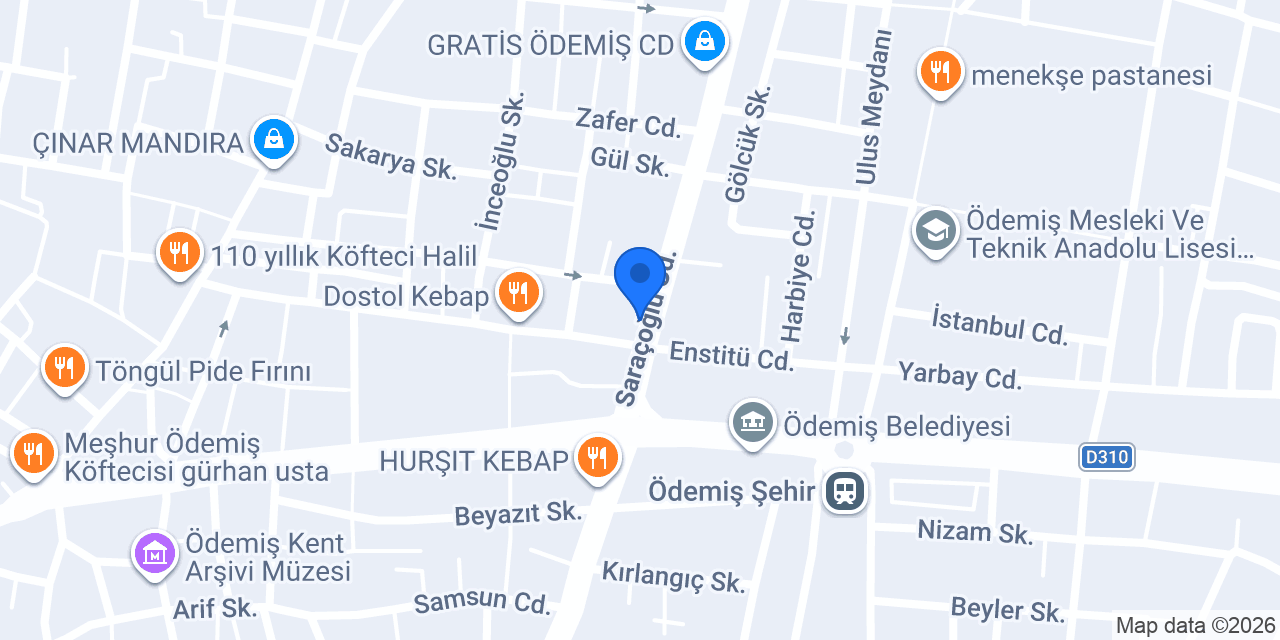 Halep pastanesi konumu
