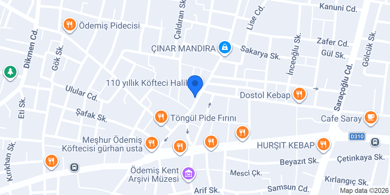 Özen Pastanesi konumu