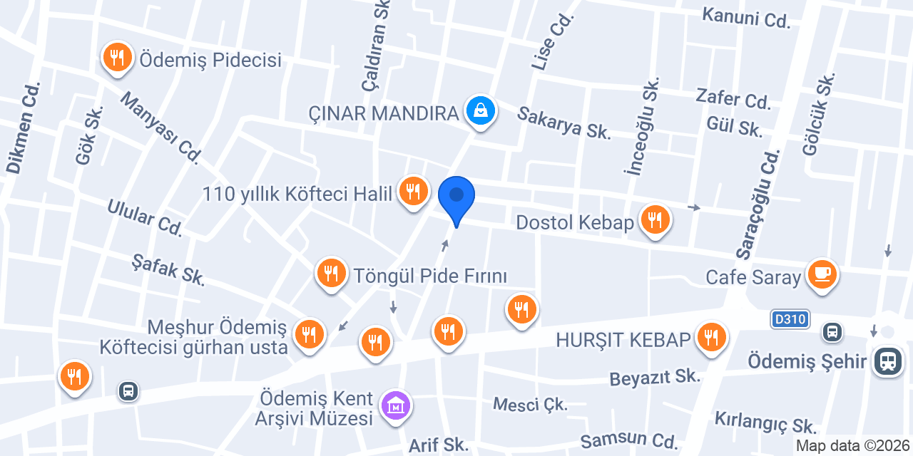 Yapı Kredi - Ödemiş Şubesi konumu