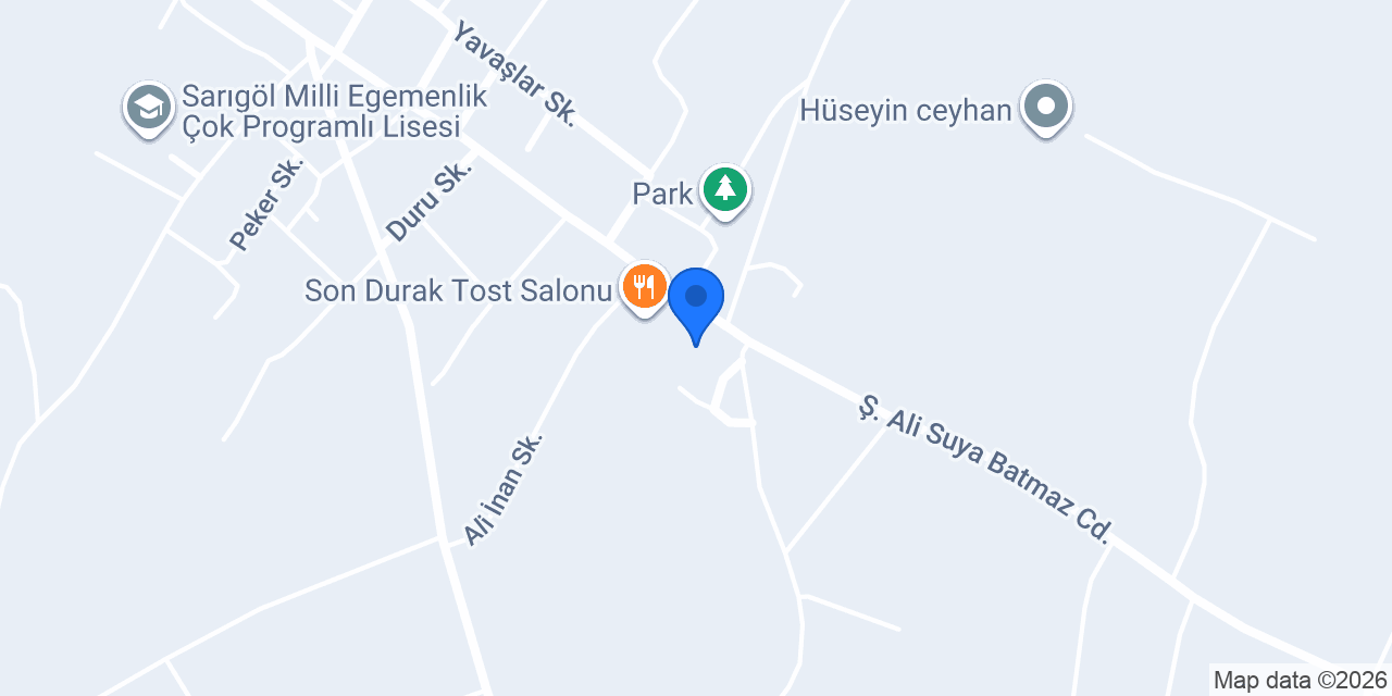 Sarıgöl Kaymakamlığı konumu