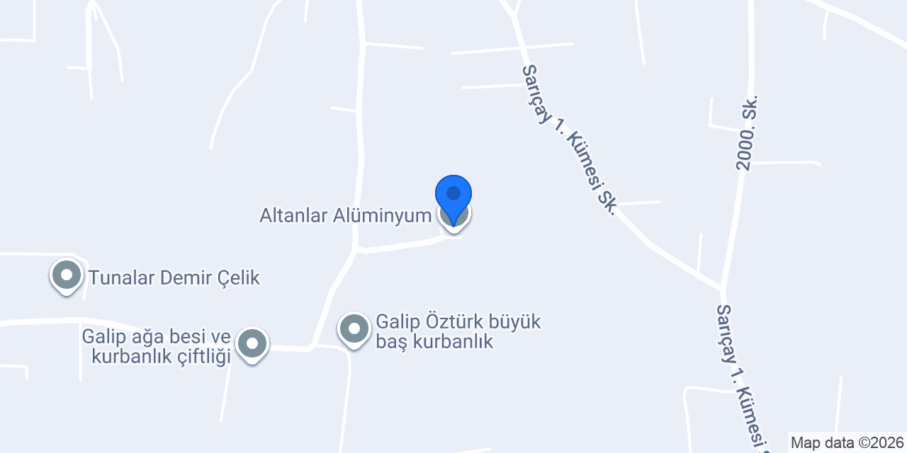 Altanlar Alüminyum konumu