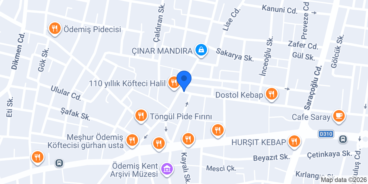 Ödemiş Eşarppark konumu