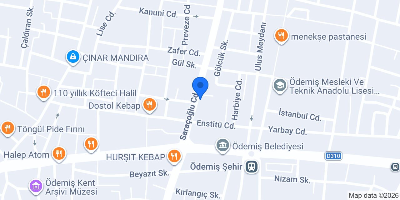 Cadde Cafe Ödemiş konumu