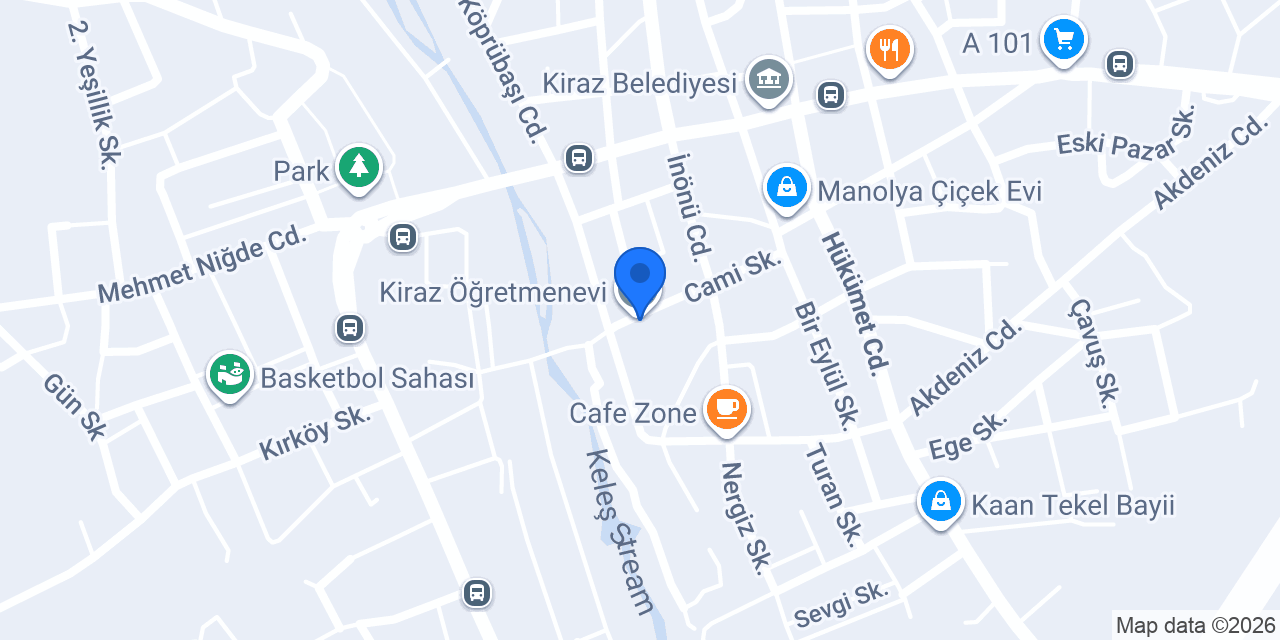 Kiraz Öğretmenevi konumu