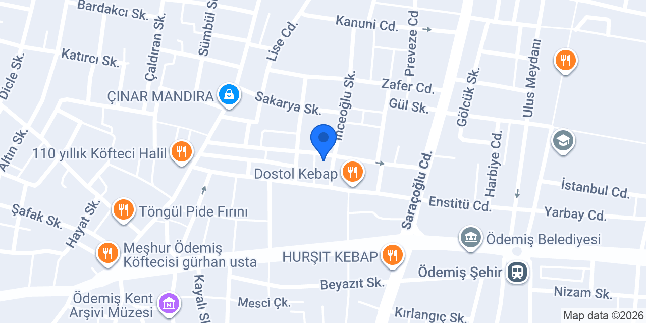 Ödemiş Mil İnşaat konumu