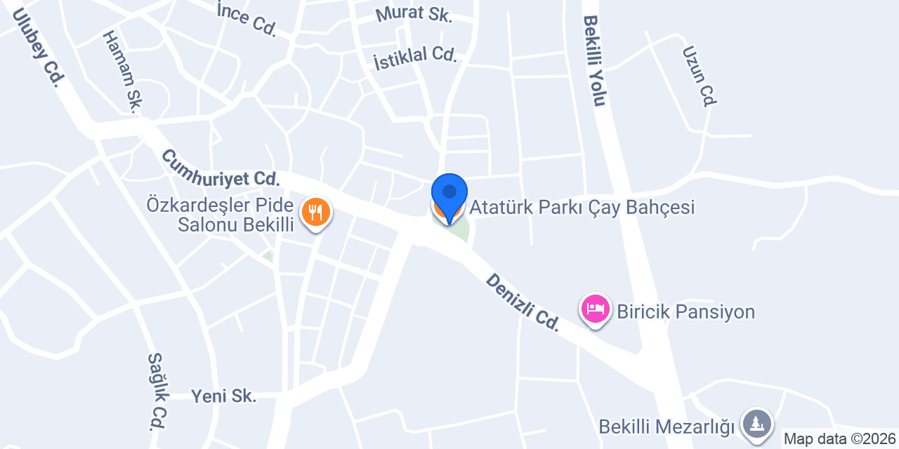 Atatürk Parkı Çay Bahçesi konumu
