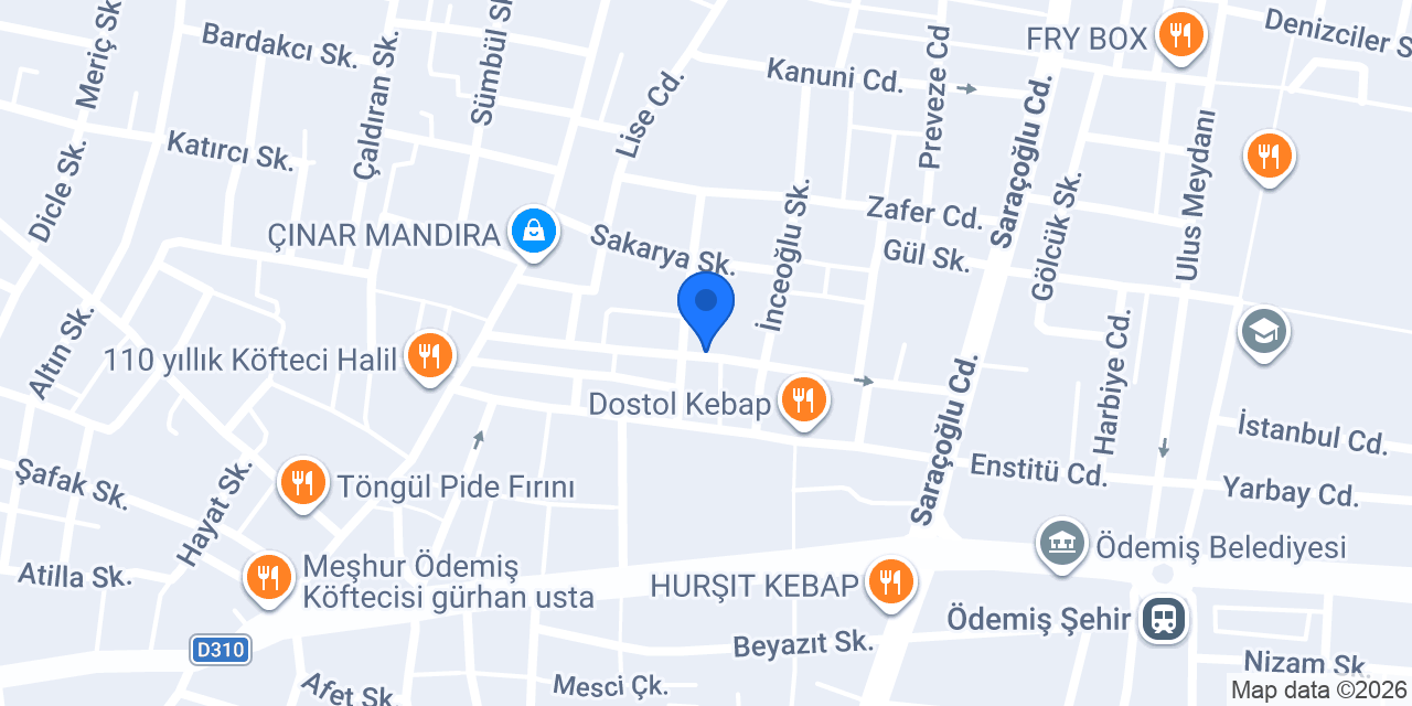 ÖDEMİŞ Çilingir Nejat konumu