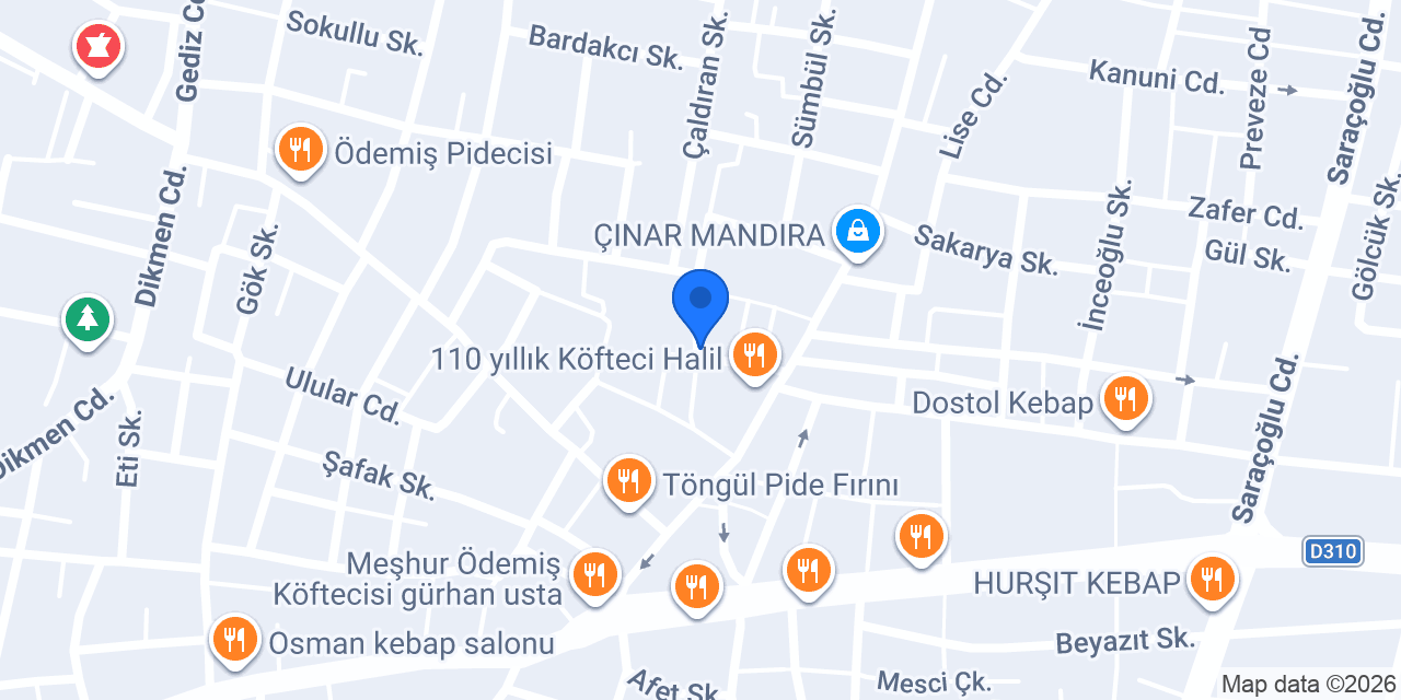 Dumanlı Fırını konumu