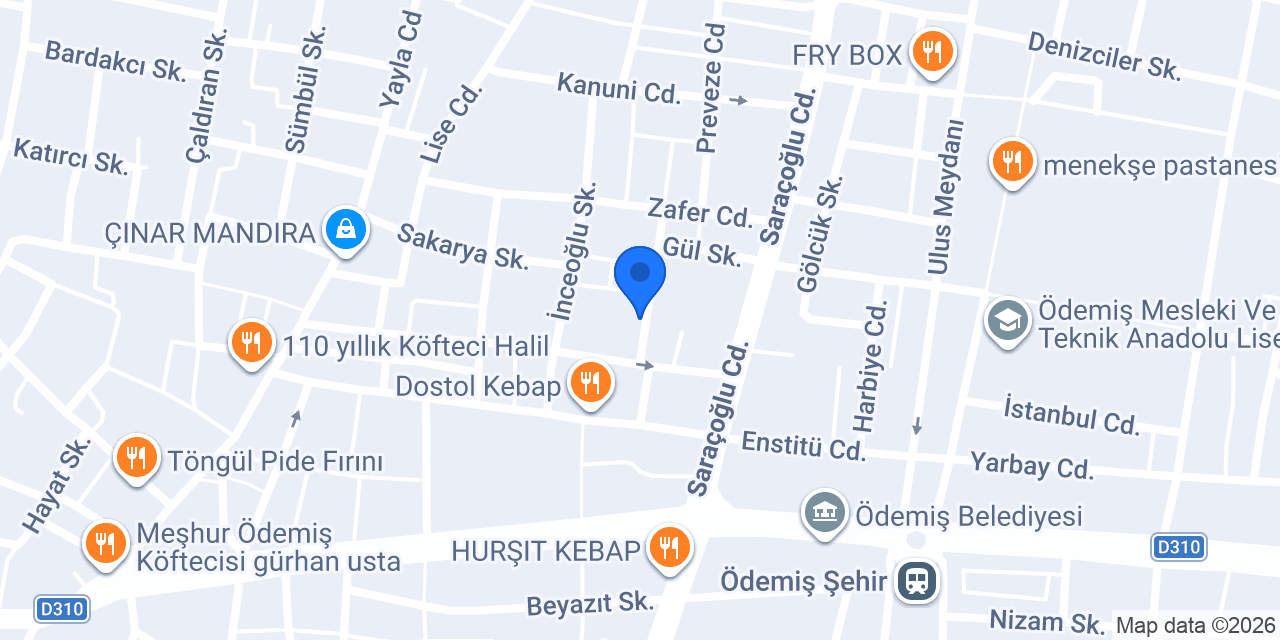 Caner Emlak Ödemiş konumu