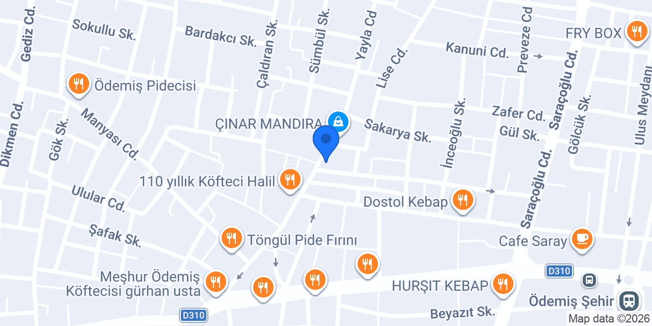 Ziraat Bankası Ödemiş Şubesi konumu