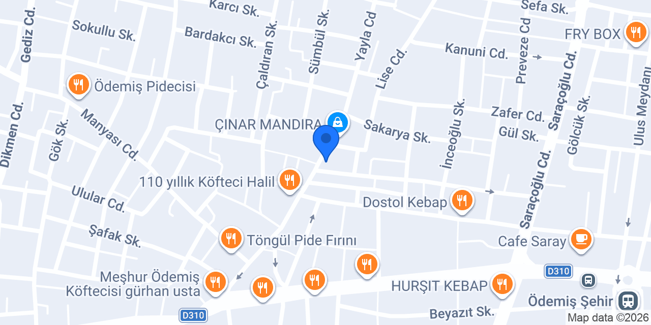 TEB Ödemiş Şubesi konumu
