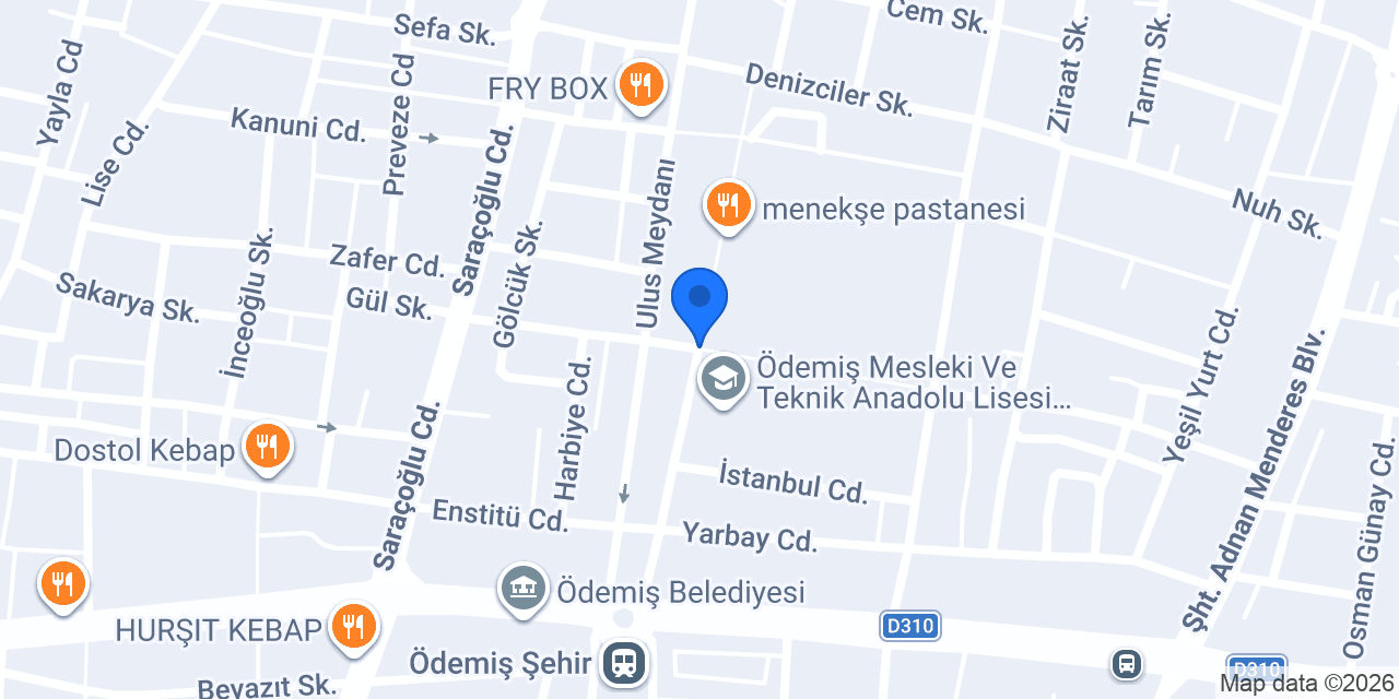 Islahiye Sabancı Öğretmenevi konumu