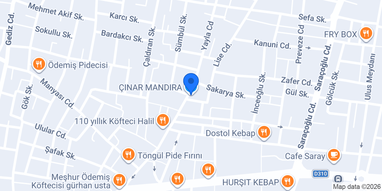 ÇINAR MANDIRA konumu