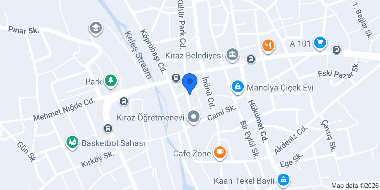 Kiraz Noterliği konumu