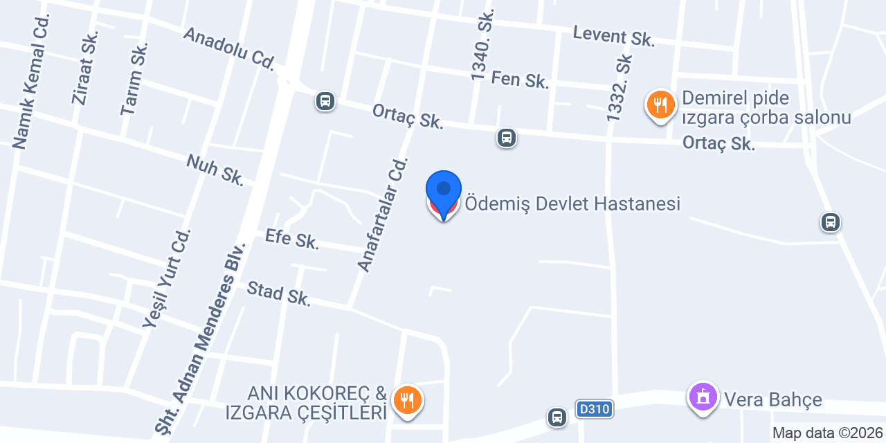 Ödemiş Devlet Hastanesi konumu