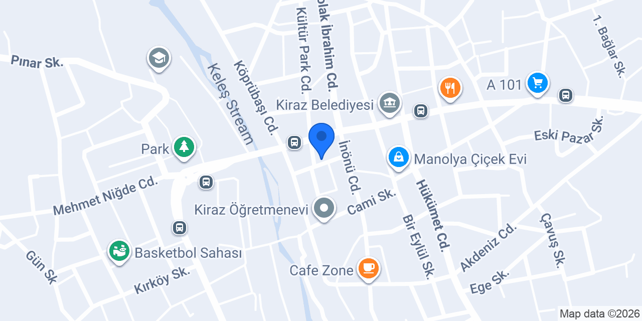 Özel Özay Yayla Sürücü Kursu konumu