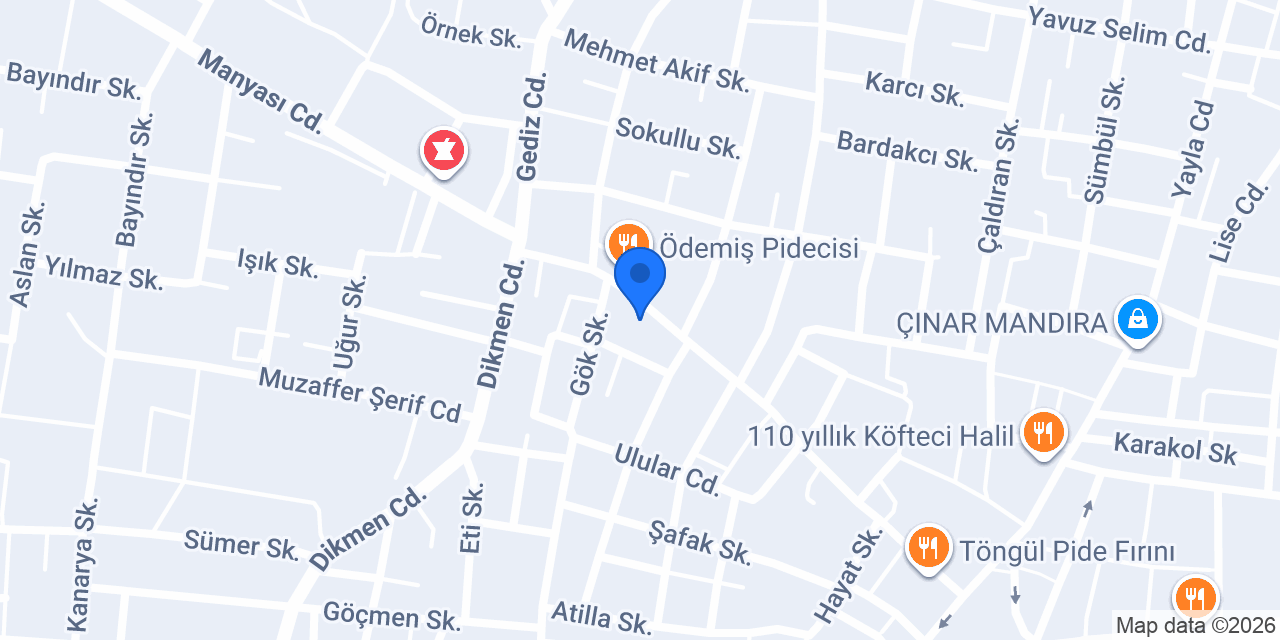 Yıldız Gevrek Fırını konumu