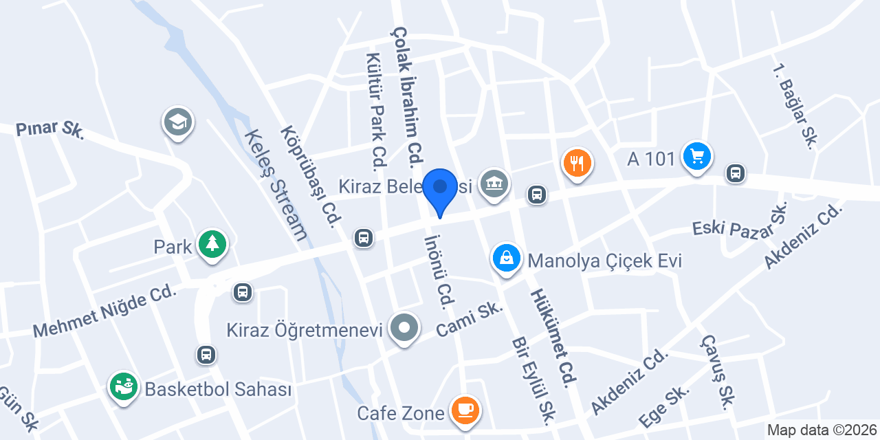 Kiraz İlçe Emniyet Müdürlüğü konumu