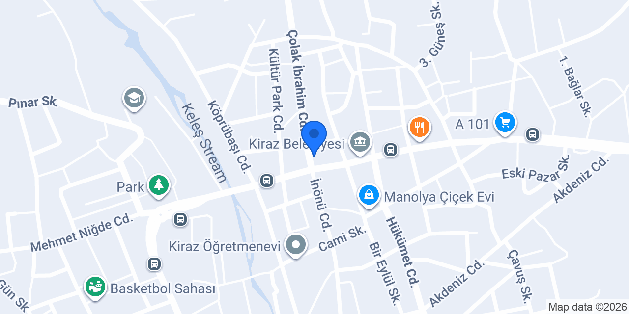 Kiraz 2. Noterliği konumu
