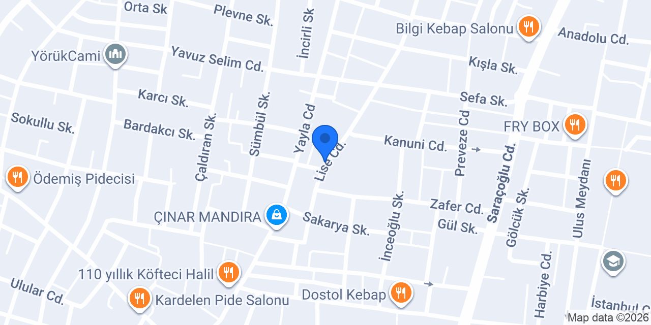 Türkön Gevrek Fırını konumu