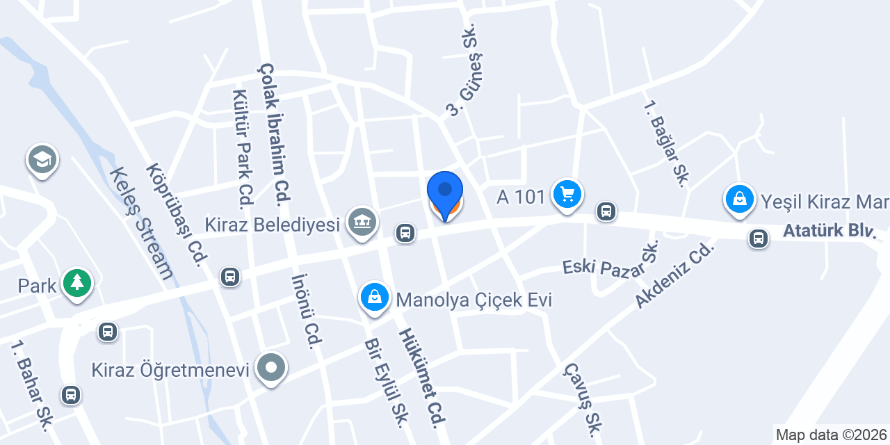 Orhan Veteriner Kliniği konumu