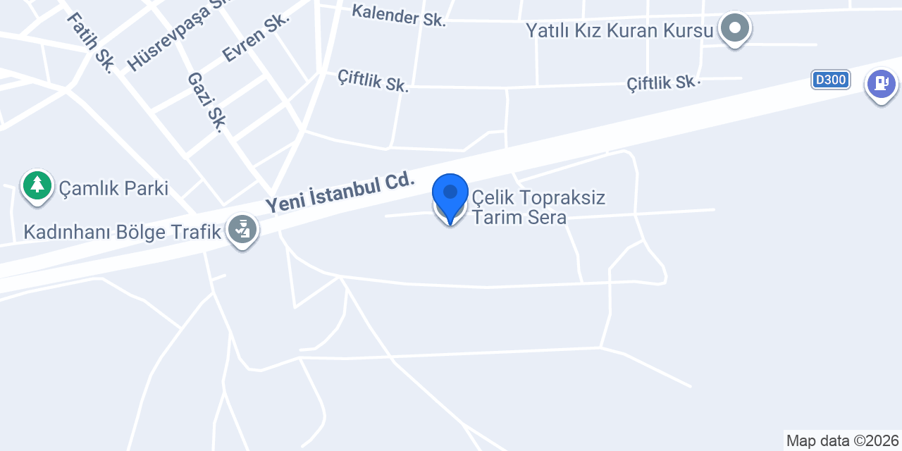 Çelik Topraksiz Tarim Sera konumu