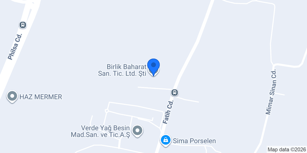 Birlik Baharat San. Tic. Ltd. Şti. konumu