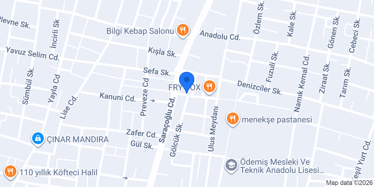 Oses Çiğ Köfte konumu