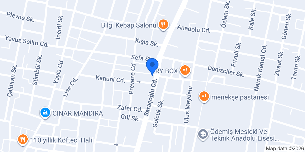 Balıkçıoğlu Optik konumu