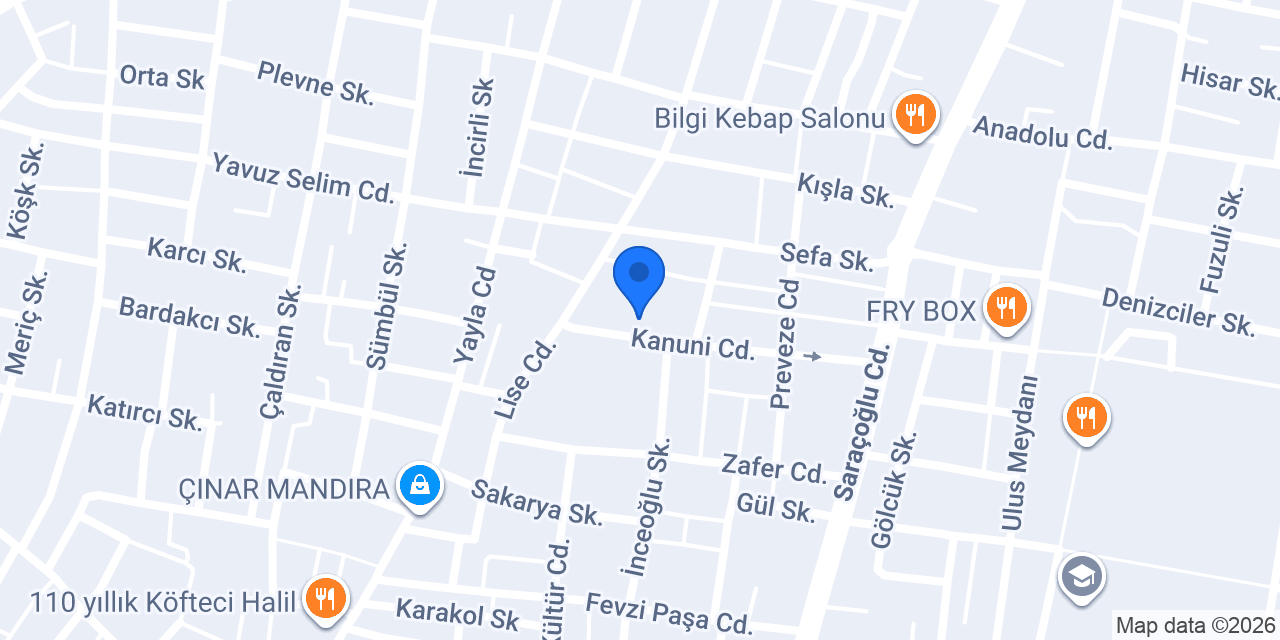 Saraçoğlu Mobilya konumu