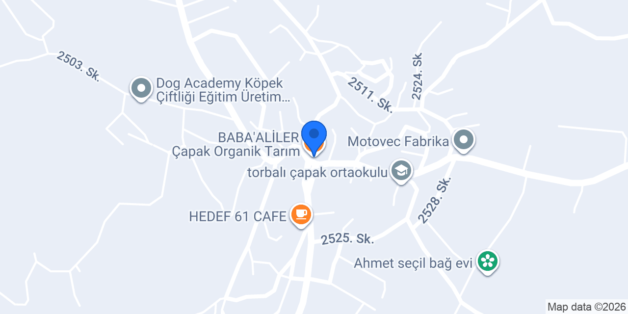 BABA’ALİLER Çapak Organik Tarım konumu