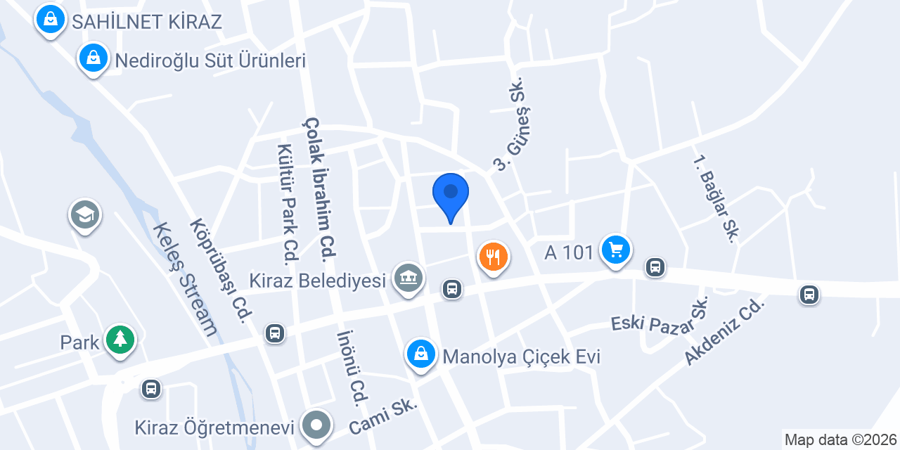 Halkbank Kiraz Şubesi konumu