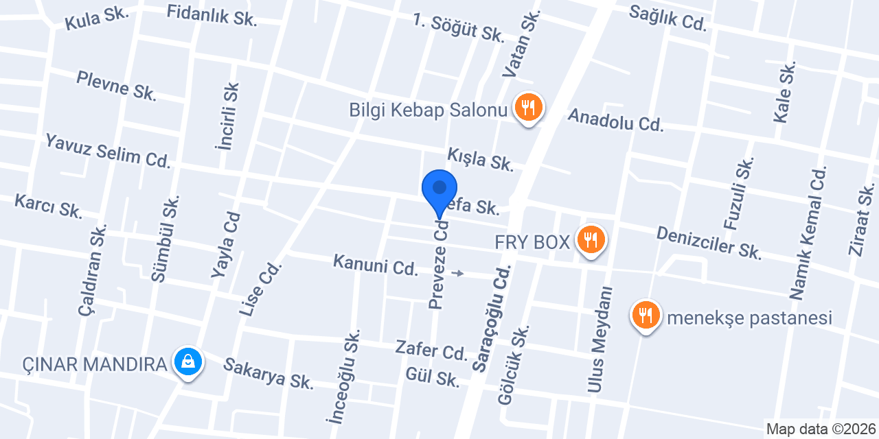 Filiz Unlu Mamülleri konumu