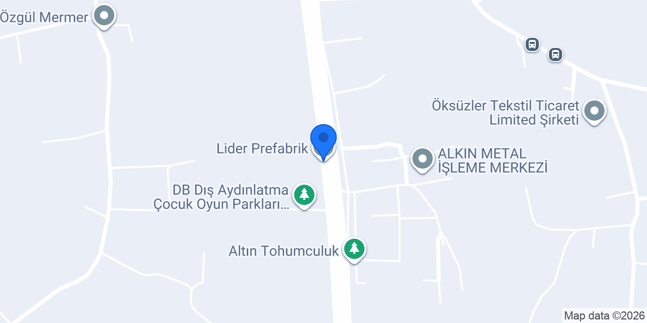Lider Prefabrik konumu