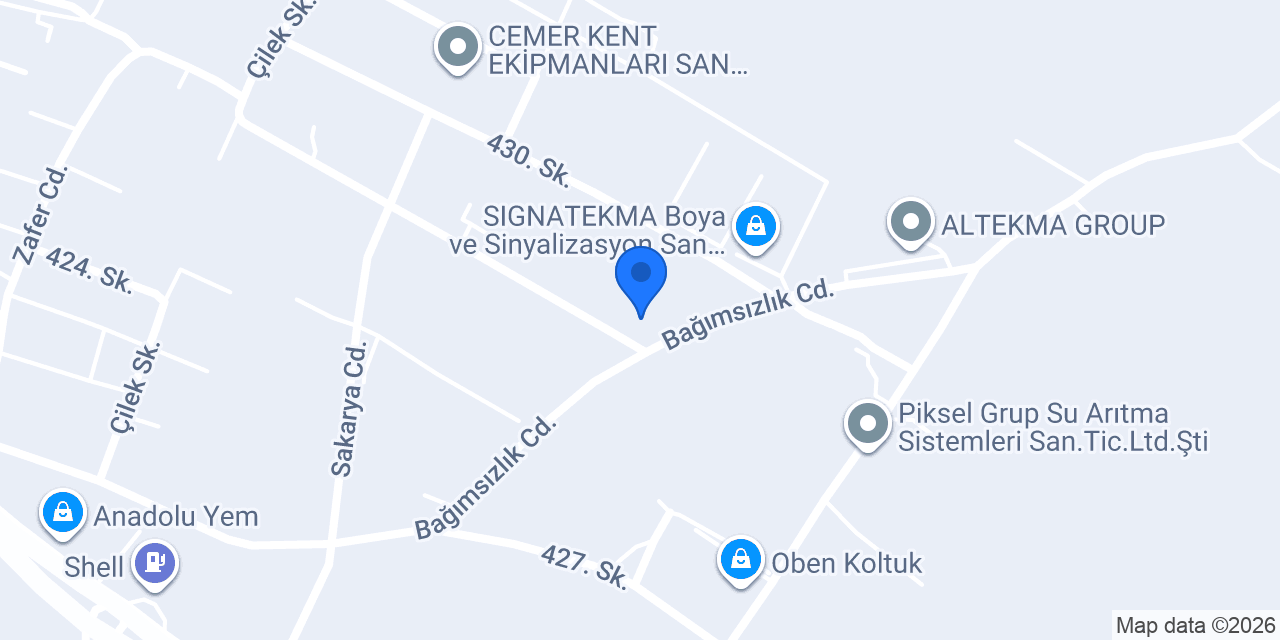 Okto - Oktay Büro Ev Mob. Üretim Tic Ltd Şti konumu