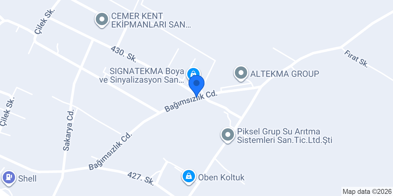 Sinada Endüstriyel Hijyen A.Ş. konumu