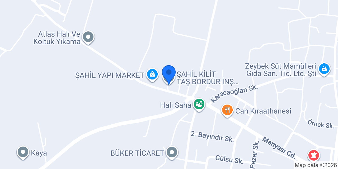ŞAHİL KİLİT TAŞ BORDÜR İNŞ.MALZ.TİC. konumu