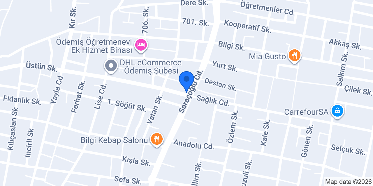 Ova Dondurma Ödemiş Eski Hastane konumu