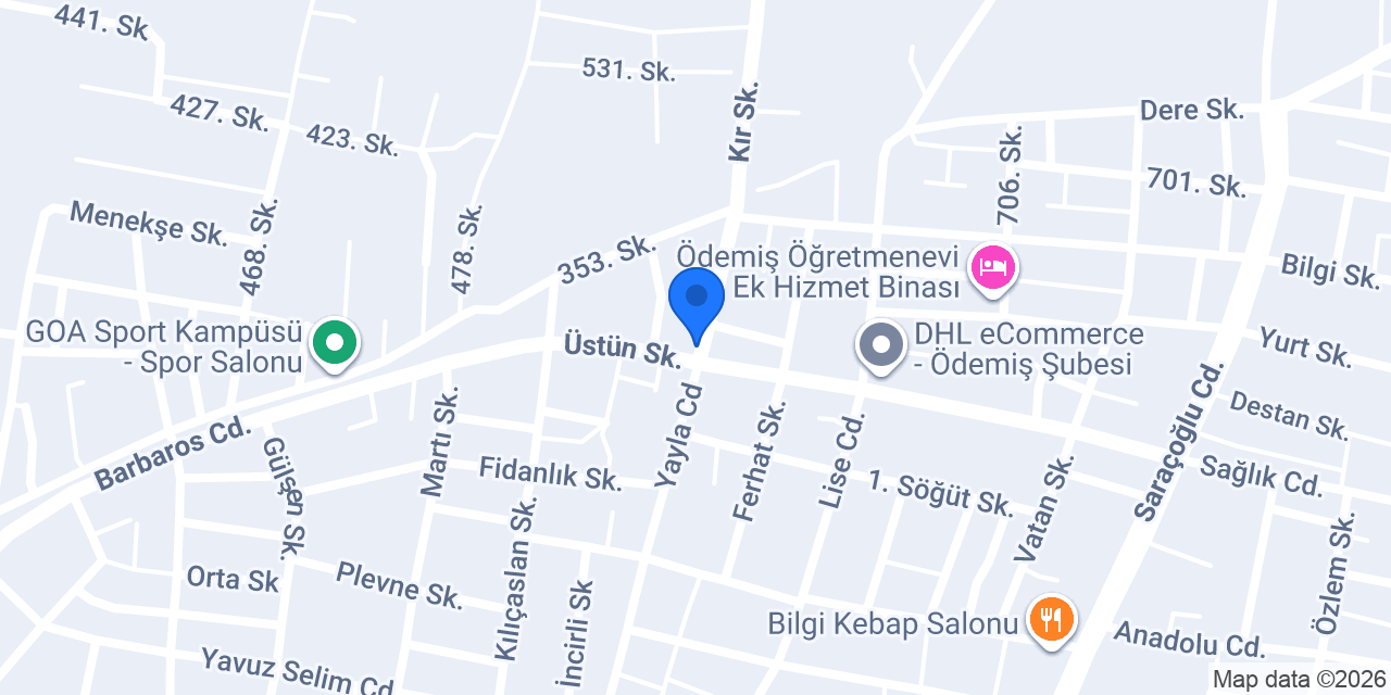 Yurtiçi Kargo Ödemiş konumu