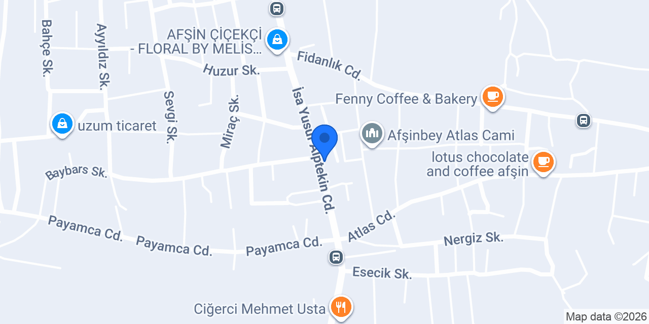 Ziraat Bankası Afşin Şubesi konumu