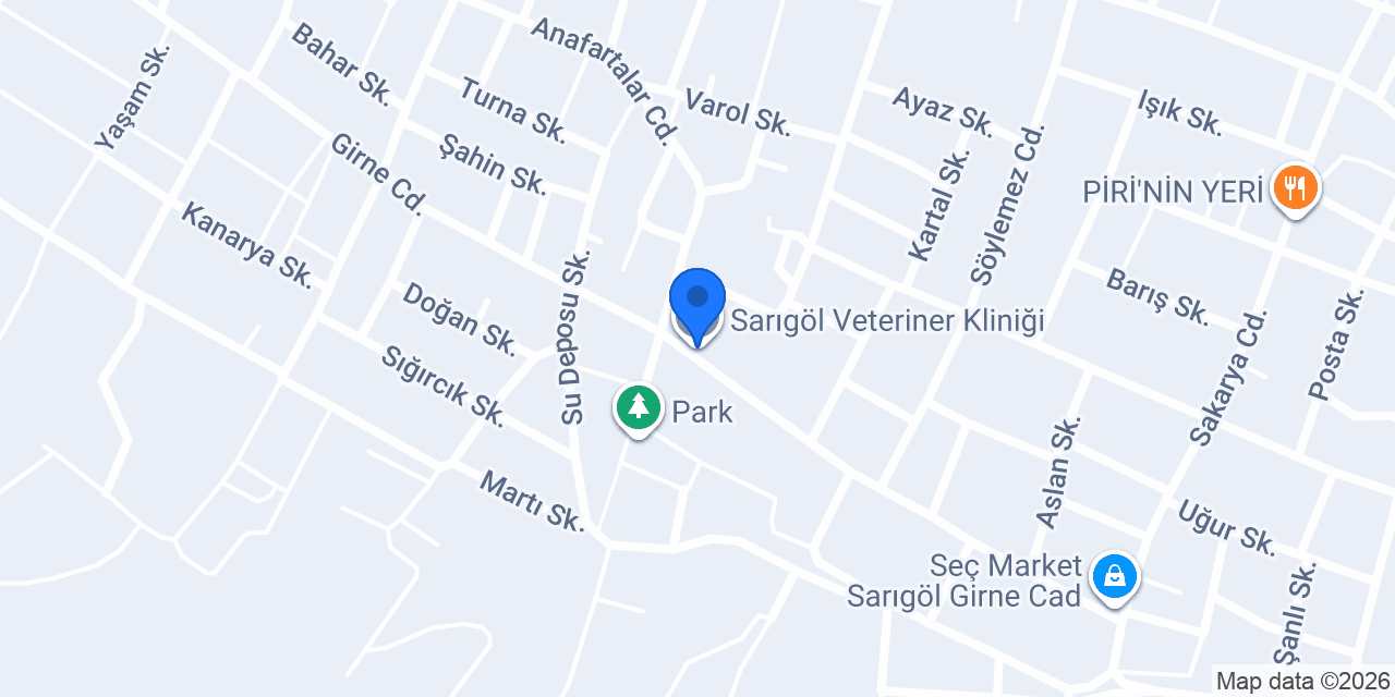 Sarıgöl Veteriner Kliniği konumu